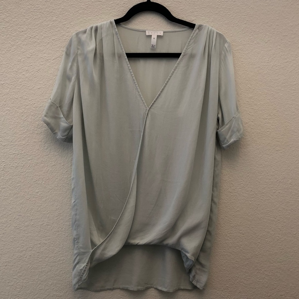 Leith Draped Crossover Blouse